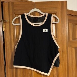 Jordan Black and Tan Mesh Top